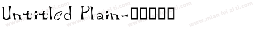 Untitled Plain字体转换